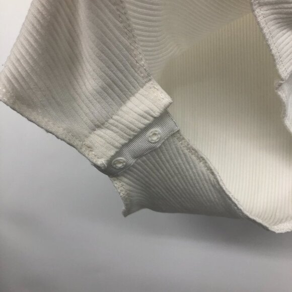 She + Sky White Ribbed Mock Neck sleeveless Bodysuit size L - Picture 8 of 14